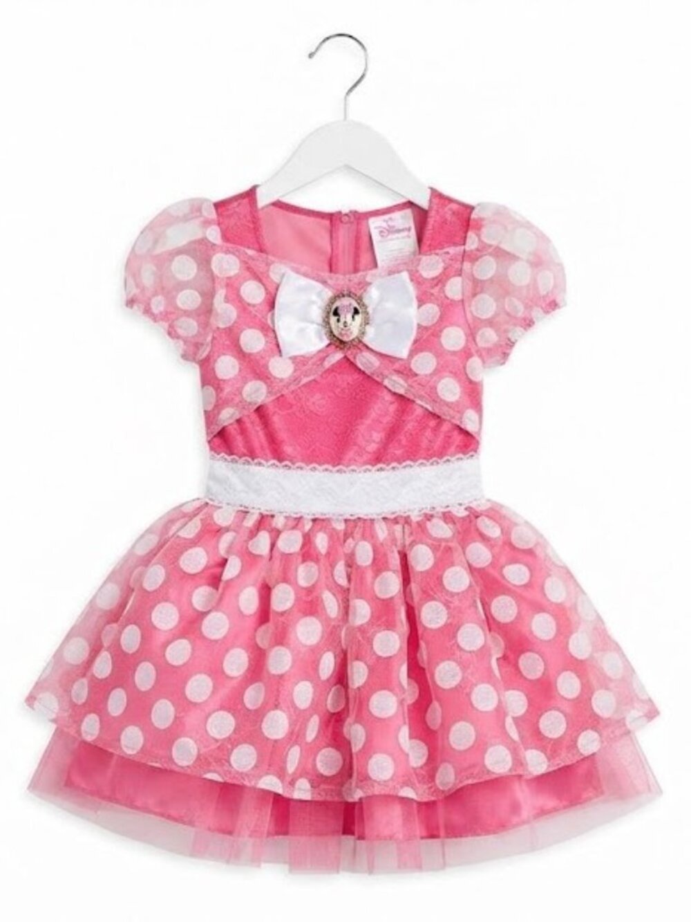 Disney Minnie Mouse Costume Dress Size 3T-4T Pink Polka Dot Party Outfit